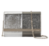 Mirror-Effect Rush Clutch, &pound;320, Handbags, Grey, Leather, Front view